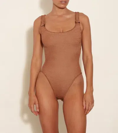 Hunza G Domino Swim In Metallic Cocoa