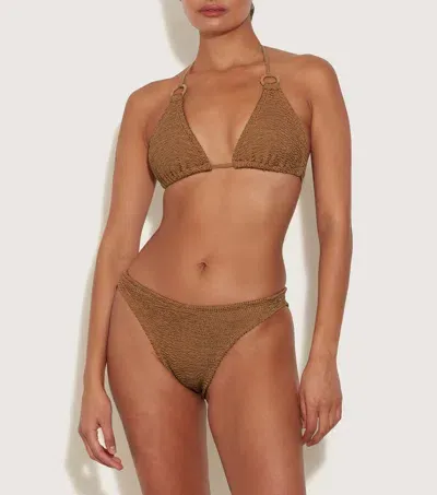 Hunza G Eva Bikini In Metallic Cocoa