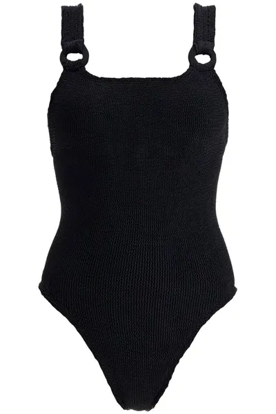 Hunza G . Full Body Domino Swimsuit In Black