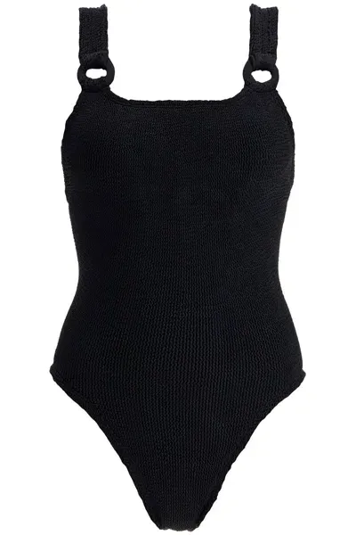 Hunza G Full-body Domino Swimsuit In Black