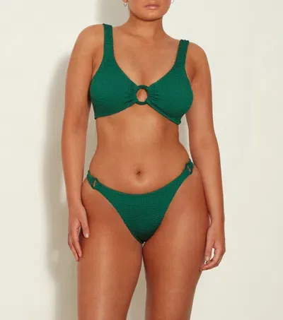 Hunza G Hallie Bikini In Metallic Forest Green