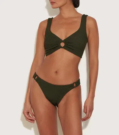 Hunza G Hallie Bikini In Metallic Khaki