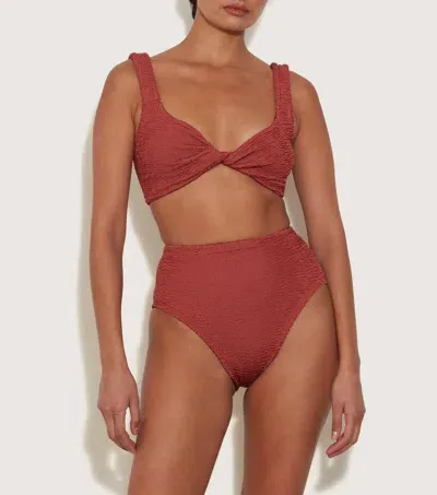 Hunza G Jamie Bikini In Metallic Rosewood