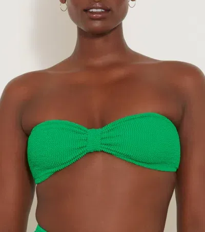 Hunza G Jean Bikini Top In Emerald