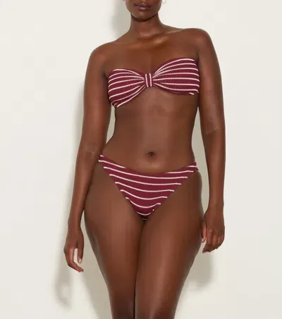 Hunza G Jean Bikini In Wine/white