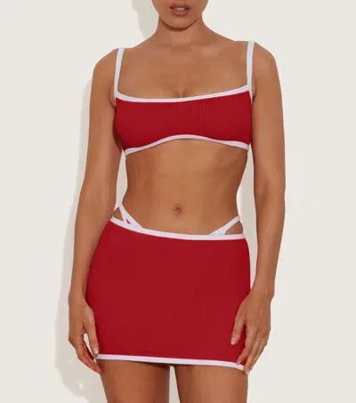 Hunza G Mini Skirt In Red