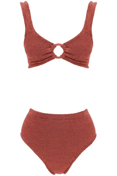 Hunza G Nadine Bikini In Metallic Rosewood