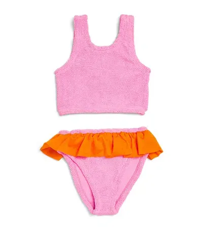 Hunza G Kids' Olive Bikini In Pink