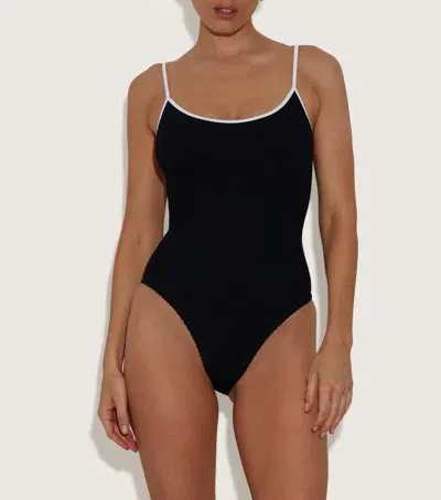 Hunza G Pamela Swim Contrast In Black