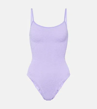 Hunza G Pamela One Piece Swimsuit In Lilac