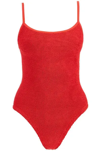 Hunza G Petra One-piece Swims In Red