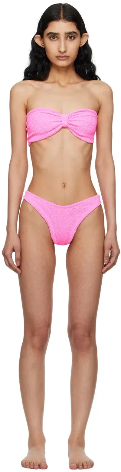 Hunza G Pink Tina Bikini In Bubblegum