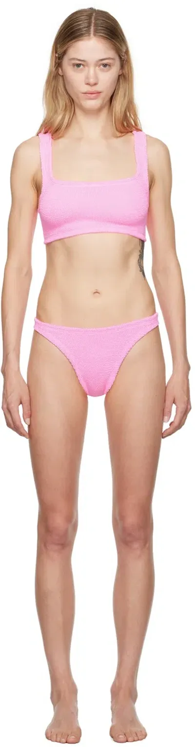 Hunza G Pink Xandra Bikini In Bubblegum