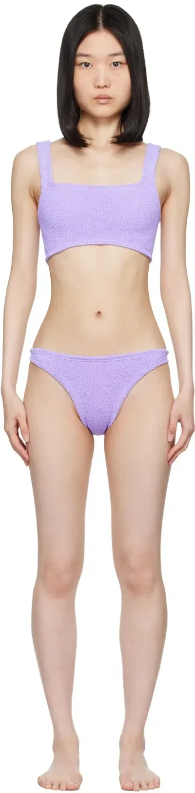 Hunza G Purple Xandra Bikini In Lilac