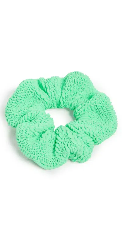 Hunza G T Crinkle Lime Scrunchie Lime