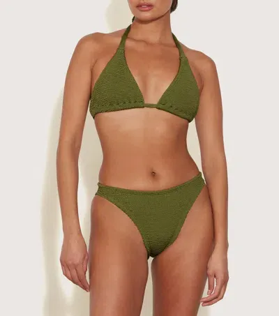 Hunza G Tammy Bikini In Metallic Moss