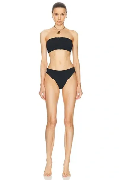 Hunza G Tracey Frill Bikini In Black