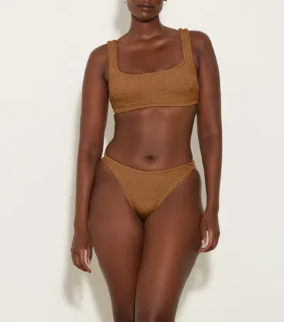 Hunza G Xandra Bikini In Metallic Cocoa