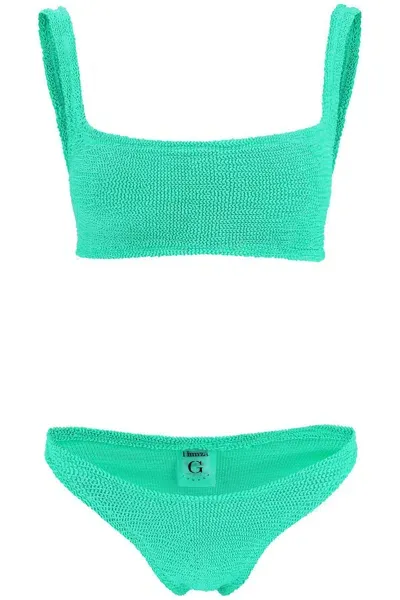 Hunza G Xandra Crinkle Bikini In Emerald