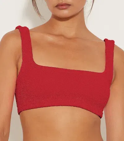 Hunza G Xandra Bikini Top In Red