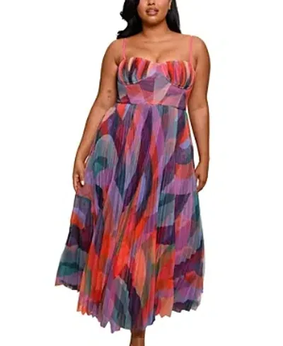 Hutch Amara Gown In Rainbow Waves