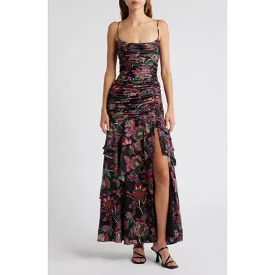 Hutch Floral Print A-line Dress In Black Japonisme Floral