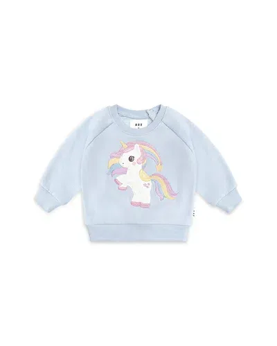 Huxbaby Girls' Rainbow Unicorn Sweatshirt - Baby, Little Kid In Ice Water