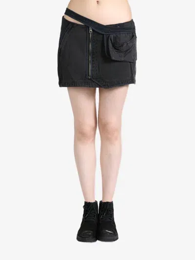 Hyein Seo Asymmetric Mini Skirt In Grey