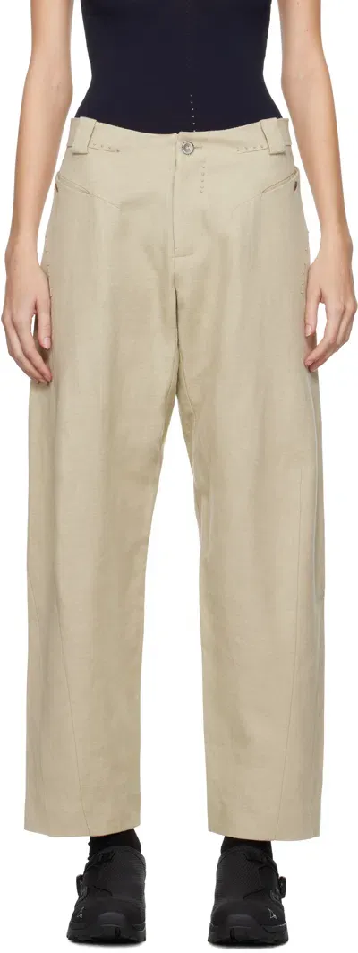 Hyein Seo Beige Bent Trousers