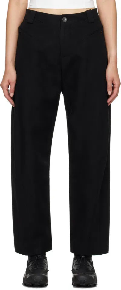 Hyein Seo Black Bent Trousers