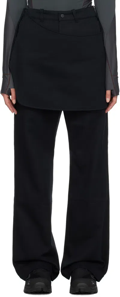 Hyein Seo Black Flap Trousers