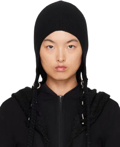 Hyein Seo Black Tassel Charm Beanie