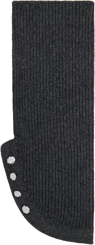 Hyein Seo Gray Wool Snood In Black