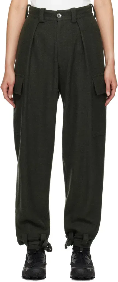 Hyein Seo Khaki Military Wool Trousers