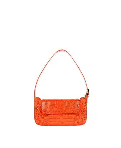 Hyer Goods Luxe Buckle Bag In Orange Croco