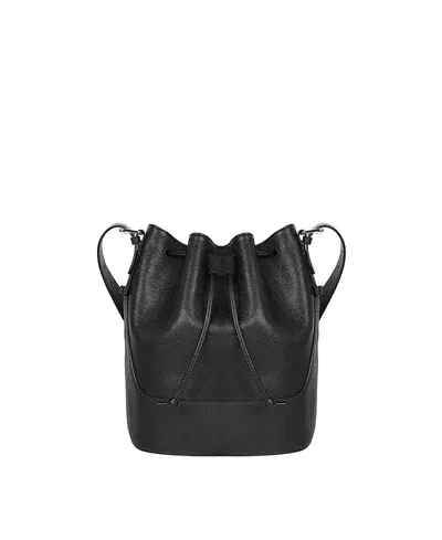 Hyer Goods Luxe Cinch Bucket Bag In Black