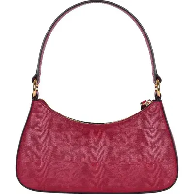 Hyer Goods Upcycled Leather Mini Shoulder Bag In Burgundy