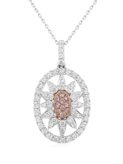 Hyt Jewelry White Gold And Platinum Diamond Pendant Necklace In Metallic