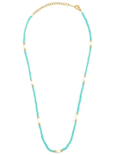 Hzmer Jewelry Beaded Necklace In Blue