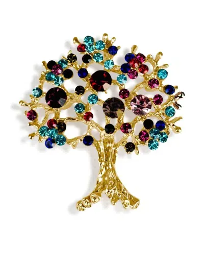 Hzmer Jewelry Tree Of Life Brooch In Gold