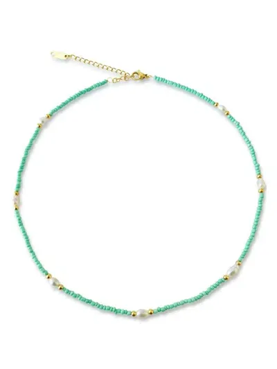 Hzmer Jewelry Turquoise Necklace In Green