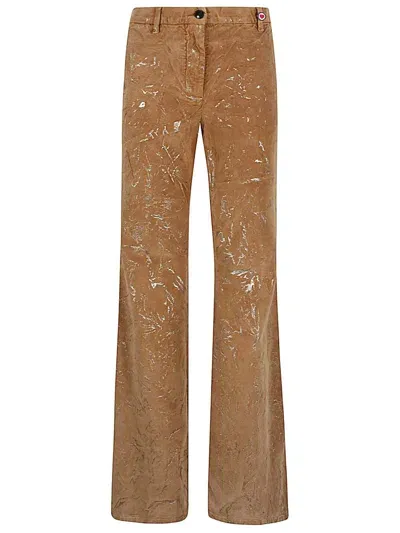 I Love My Pants Linda Velvet Trousers In Brown