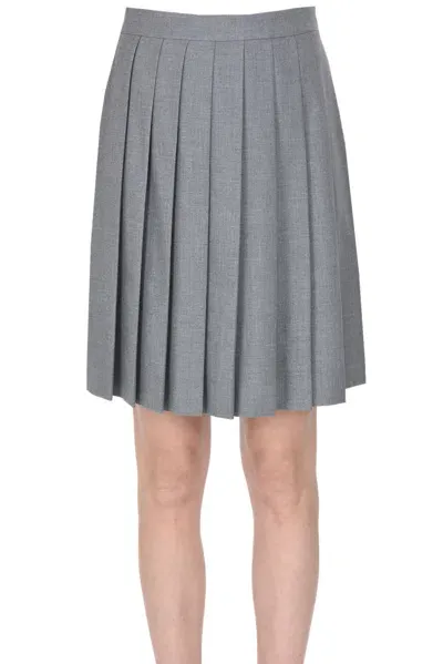 Iblues Bridge Pleated Skirt In Grey