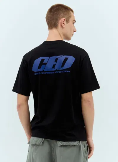 Ice & Techno Ceo T-shirt In Black