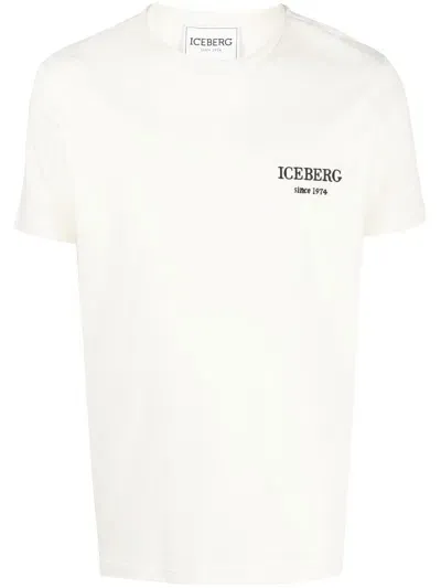 Iceberg Embroidered-logo Detail T-shirt In Nude