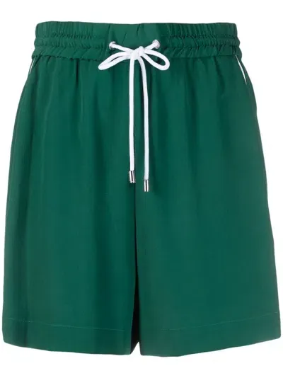 Iceberg High-waist Short Shorts In Green