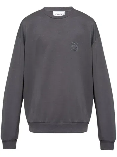 Iceberg Logo-appliquéd Sweatshirt In Grey