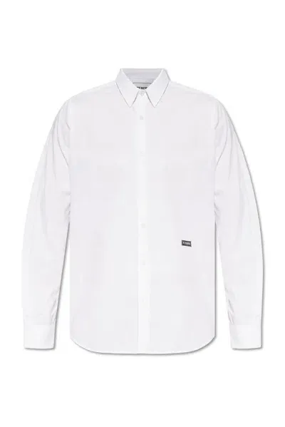 Iceberg Logo Patch Shirt In White