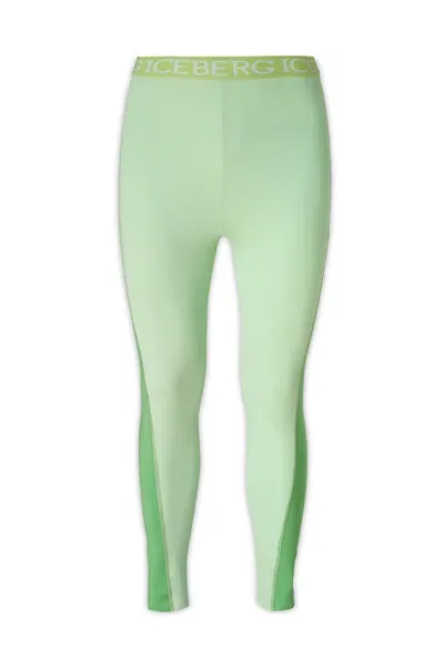 Iceberg Active Logo Detailed Leggings In Green