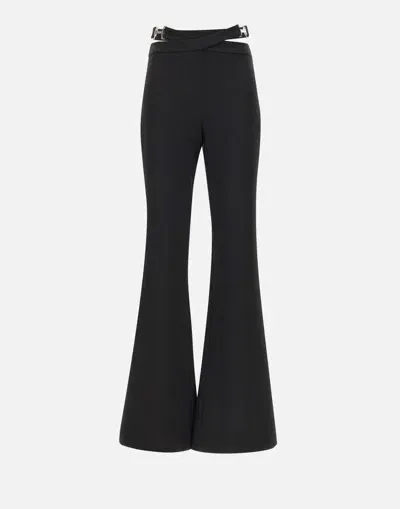 Iceberg Crossover Strap Wide Leg Trousers In Black